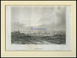 BUKAREST, Gesamtansicht, Stahlstich Von B.I. Um 1840 - Litografía