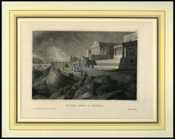 EDINBURGH: Die Hohe Schule, Stahlstich Von B.I. Um 1840 - Lithographien