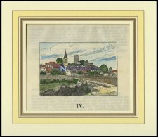 THANNSTEIN/OBERPFALZ: Die Pfarrei, Kolorierter Holzstich A.d.Sulzb.Kalender Um 1870 - Litografía