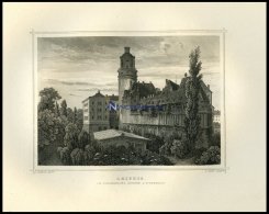 LEIPZIG: Die Pleissenburg (Kaserne Und Sternwarte), Stahlstich Von Rohbock/Oeder Um 1850 - Litografía