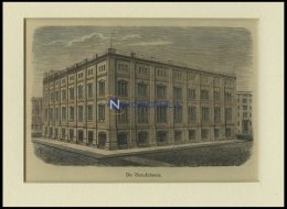 BERLIN: Die Bauakademie, Kolorierter Holzstich Um 1880 - Lithographies