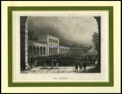 BAD KISSINGEN: Der Kursaal, Stahlstich Von B.I. Um 1840 - Lithographien