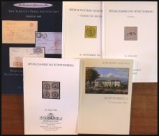 PHIL. LITERATUR Württemberg - Sonder- Und Spezialauktionen Von 1990-2006, 5 Verschiedene Kataloge - Filatelia E Storia Postale