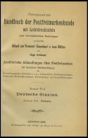 PHIL. LITERATUR Krötzsch-Handbuch Der Postfreimarkenkunde - Abschnitte XIII, Preußen, Ohne Lichttafeln, 1896, - Filatelia E Historia De Correos