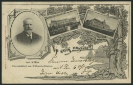 DEUTSCHLAND ETC. SCHLESWIG, Up Ewig Ungedeelt, Lithokarte Von 1899, Von Schlewig Nach Hoyer - Covers & Documents