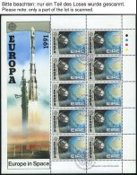 EUROPA UNION KB O, 1991, Weltraumfahrt, 11 Verschiedene Kleinbogensätze, U.a. Mit Irland, Pracht, Mi. 520.- - Colecciones