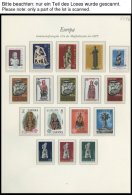 EUROPA UNION **, 1974, Skulpturen, Kompletter Jahrgang, Pracht, Mi. 146.70 - Colecciones