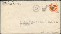 FELDPOST 1945, Ganzsachen-Feldpostbrief Mit K1-Wellenstempel U.S.ARMY/POSTAL SERVICE Des Armee-Postamtes 461 über D - Oblitérés