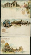 GANZSACHEN 1893, WORLD`S COLUMBIAN EXPOSITION, 7 Verschiedene Ungebrauchte 1 C. Postal Cards Der Serie Goldsmith, Etwas - Gebraucht