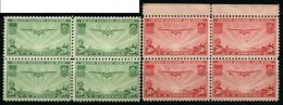 USA 400/1 VB **, Scott C21/2, 1937, Manila-Hongkong In Viererblocks, Prachtsatz, $ 90.- - Usados
