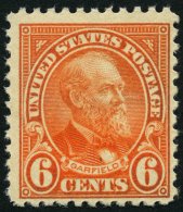 USA 268 **, Scott 558, 1922, 6 C. Garfield, Postfrisch, Pracht, $ 70.- - Usados