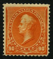 USA 71 *, Scott 229, 1890, 90 C. Perry, Falzreste, üblich Gezähnt Pracht, $ 475 - Used Stamps