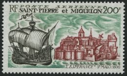 ST. PIERRE UND MIQUELON 441 **, 1969, 200 Fr. L`Esperance Und St. Malo, Pracht, Mi. 60.- - Other & Unclassified