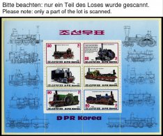 KOREA-NORD **, Ca. 1980-99, Kleine Postfrische Partie Verschiedener Werte Eisenbahn, Luftpost Und Die Geschichte Der Luf - Corée Du Nord