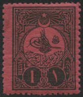 PORTOMARKEN P 29E *, 1908, 1 Pia. Schwarz Auf Rosa, Gezähnt 131/4:12, Falzrest, Pracht, Mi. 140.- - Otros & Sin Clasificación