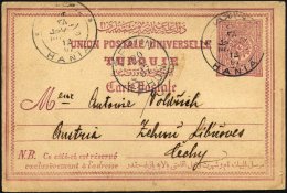 TÜRKEI 1897, Türkische Ganzsachenkarte Eines Tschechischen Soldaten über Die Postämter Hania Und Keh - Otros & Sin Clasificación