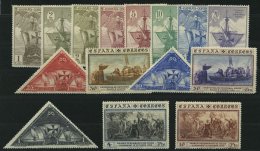 SPANIEN 502-16 **, 1930, Kolumbus, Normale Zähnung, Prachtsatz, Mi. 176.50 - Sonstige & Ohne Zuordnung