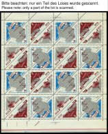 SOWJETUNION 3181-83 **, 1966, Antarktisforschung, Kleinbogen Mit 4 Viererblock-Kehrdruckpaaren, 17x, Marken Pracht, R&au - Gebraucht