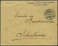 MILITÄRFELDPOST 1916, Brief Eines Internierten An Das Komitee Der Reputierten In Schaffhausen, Mit Violettem L2 INT - Otros & Sin Clasificación