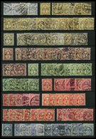 LOTS O,* , 1882-1906, Partie Kreuz über Wertschild, 190 Werte, Teils In Nuancen, Erhaltung Etwas Unterschiedlich, F - Sammlungen