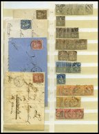 LOTS O,*,Brief , 1862-81, Dublettenpartie Sitzende Helvetia, Insgesamt 230 Werte Und 4 Briefe, Etwas Unterschiedliche Er - Collections