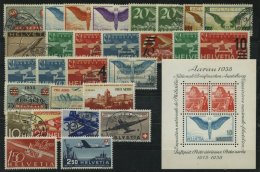 LOTS O, *, 1923-46, Kleine Partie Verschiedener Flugpostmarken Mit Einigen Besseren Ausgaben, Fast Nur Prachterhaltung - Collections