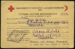 RUSSLAND 1946, Rotes Kreuz-Kriegefangenenkarte Von Russland Nach Österreich Mit Zensurstempel, Feinst - Usados