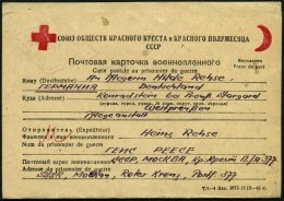 RUSSLAND 1946, Rotes Kreuz-Kriegsfangenen-Vordruckkartenbrief Von Russland Nach Deutschland, Mit Rückantwortkarte, - Usati