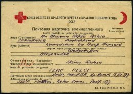 RUSSLAND 1946, Rotes Kreuz-Kriegsfangenen-Vordruckkartenbrief Von Russland Nach Deutschland, Mit Rückantwortkarte, - Oblitérés