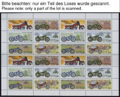 RUSSLAND 744-48KB **, 1999, Geschichte Des Russischen Motorradbaus, 4 Kleinbogen, Pracht, Mi. 80.- - Sonstige & Ohne Zuordnung