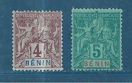 Colonie Timbres Du Benin De 1894  N°35 Et 36  Neufs * - Unused Stamps