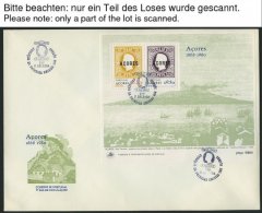 AZOREN Bl. 1 BRIEF, 1980, Block 112. Jahrestag Der Ersten Markenausgaben, 390x Auf FDC`s, Pracht, Mi. 3900.- - Gebraucht