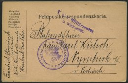 POLEN 1917, Feldpostkarte Aus Wierzbnik Russ. Polen Mit Violettem Zensur-Stempel K.u.K. MILITÄRZENSUR IN WIERZBNIK - Autres & Non Classés