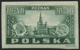 POLEN 403U **, 1945, 1 Zl. Postbeamtenkongress, Ungezähnt, Pracht, Mi. 100.- - Other & Unclassified