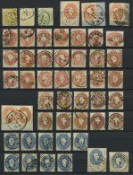 LOTS 18-22 O,BrfStk , 1861, Partie Von 50 Werten, Dabei Viele Schöne Abstempelungen, Meist Pracht- Und Kabinetterha - Sammlungen