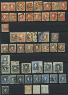 LOTS 13-15 O,BrfStk , 1858/8, 49 Werte, Dabei Viele Schöne Abstempelungen Und Einige Besonderheiten, Meist Pracht-K - Collections