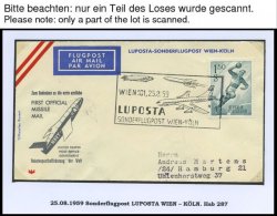 SONDERFLÜGE 1959-87, LUPOSTA, 24 Verschiedene Luftpost-Sonderbelege, Pracht - Other & Unclassified