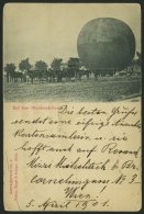 FLUGPOST BIS 1938 Luftschiffer-Ansichtskarte Nr. 2 Auf Dem Manöverfelde, Militäreinheiten Mit Kugelballon, Nac - Other & Unclassified