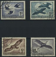 STERREICH 984-87 O, 1953, Vögel, Prachtsatz, Mi. 300.- - Gebraucht