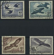 STERREICH 984-87 O, 1953, Vögel, Prachtsatz, Mi. 300.- - Usados