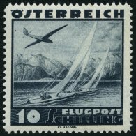 STERREICH 612 **, 1935, 10 S. Flugzeug über Landschaften, Pracht, Mi. 110.- - Gebraucht