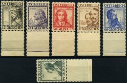 STERREICH 591-96 **, 1934, Baumeister, Prachtsatz, Mi. 150.- - Gebraucht