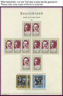 ZUSAMMENDRUCKE **, 1971-82, Sammlung Verschiedener Postfrischer Zusammendrucke Auf Leuchtturm-Falzlosseiten, Mi. 290.- - Autres & Non Classés