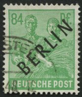 BERLIN 16 O, 1948, 84 Pf. Schwarzaufdruck, Pracht, Gepr. Schlegel, Mi. 100.- - Other & Unclassified