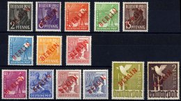 BERLIN 21-34 *, 1949, Rotaufdruck, Falzrest, 2, 6 Und 8 Pf. Minimal Vergilbt, Prachtsatz, Fotobefund Schlegel, Mi. 550.- - Usados