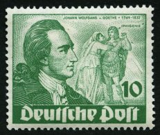 BERLIN 61 **, 1949, 10 Pf. Goethe, Pracht, Gepr. Schlegel, Mi. 140.- - Gebraucht