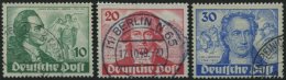 BERLIN 61-63 O, 1949, Goethe, Prachtsatz, Mi. 180.- - Oblitérés