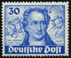 BERLIN 63I **, 1949, 30 Pf. Goethe Mit Abart Farbpunkt Links Neben J Von J.W. V. Goethe, Pracht, Mi. 120.- - Usados