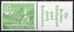 ZUSAMMENDRUCKE W 21 **, 1952, Bauten 10 + R3, Pracht, Mi. 90.- - Zusammendrucke