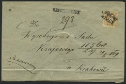 STERREICH 39bII BRIEF, 1869, 15 Kr. Graubraun, Feiner Druck Und Rückseitiges 10 Kr. Reco-Porto Auf Siegelbrief Mit - Sonstige & Ohne Zuordnung